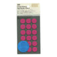 Hot Pink Circular Masking Tape Patches. The circular masking patches are made from thin, yet strong Japanese paper, perfect for labelling and classifying. Durable Writeable.